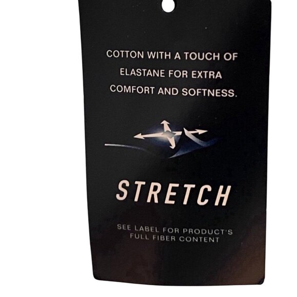 Chaps Stretch Oxford Button-Down Shirt In Navy And White Checkered Classic Fit - Picture 11 of 12